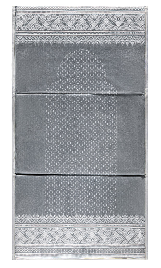 Classical Grey Backrest Prayer Mat | Urban Rugs KSA

