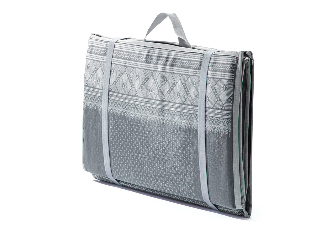 Classical Grey Backrest Prayer Mat | Urban Rugs KSA
