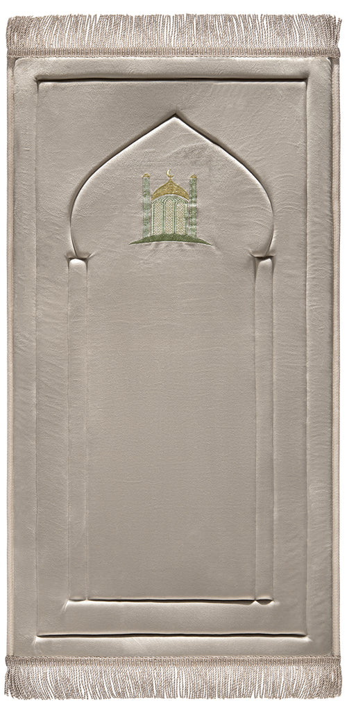 Soft Cream Embroidery Prayer Mat | Urban Rugs KSA