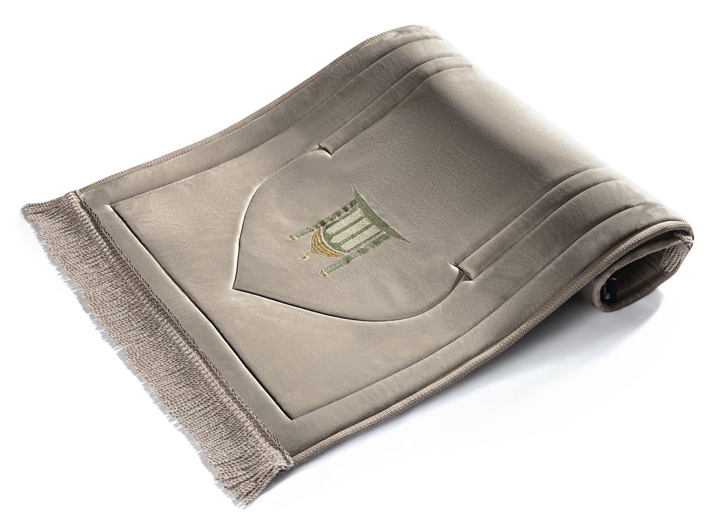 Soft Cream Embroidery Prayer Mat | Urban Rugs KSA