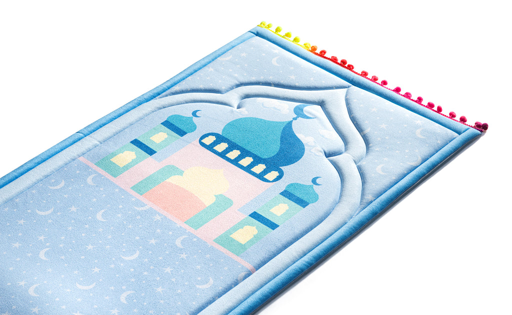 Blue-Ish Kids Prayer Mat | Urban Rugs KSA