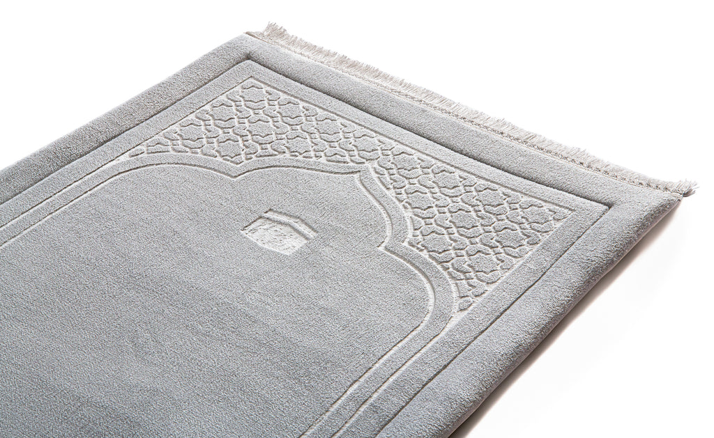 Greyish Emboss Prayer Mat | Urban Rugs KSA