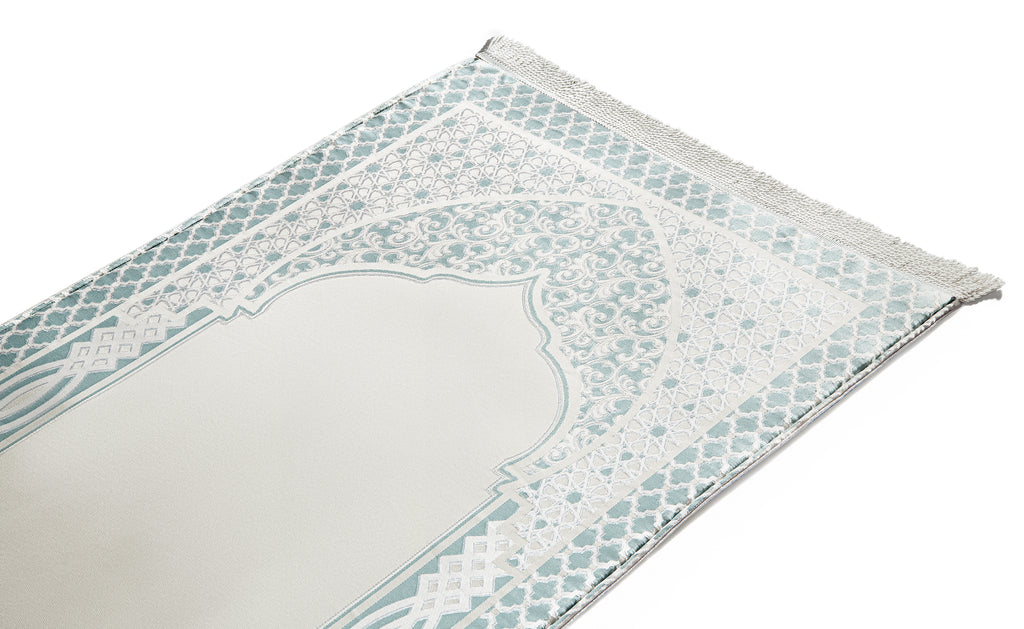 Imperial Mint Green Naseej Prayer Mat | Urban Rugs KSA