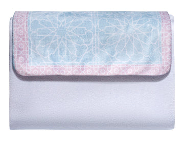 velvet multi-colors islamic foldable prayer rug | Urban Rugs KSA
