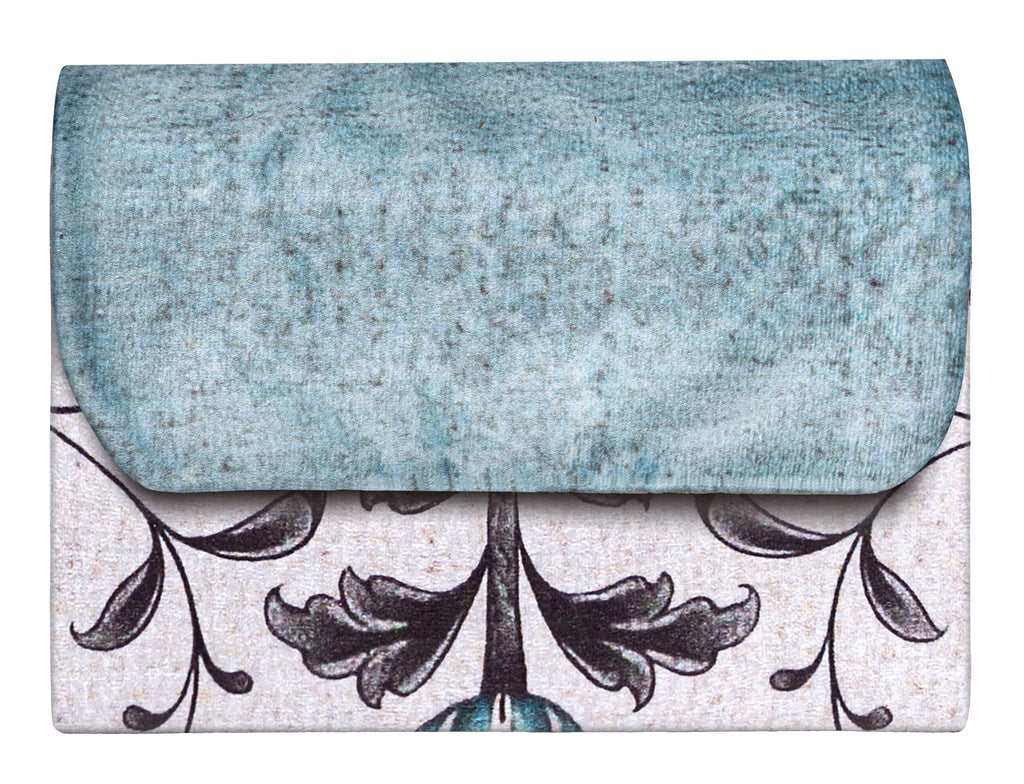 Blue Blooming Damask Portable Sejadah | Urban Rugs KSA

