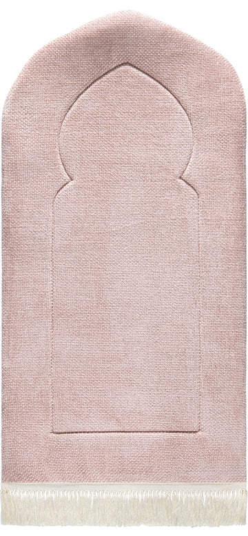 Rosy Arched Plain Prayer Mat | Urban Rugs KSA