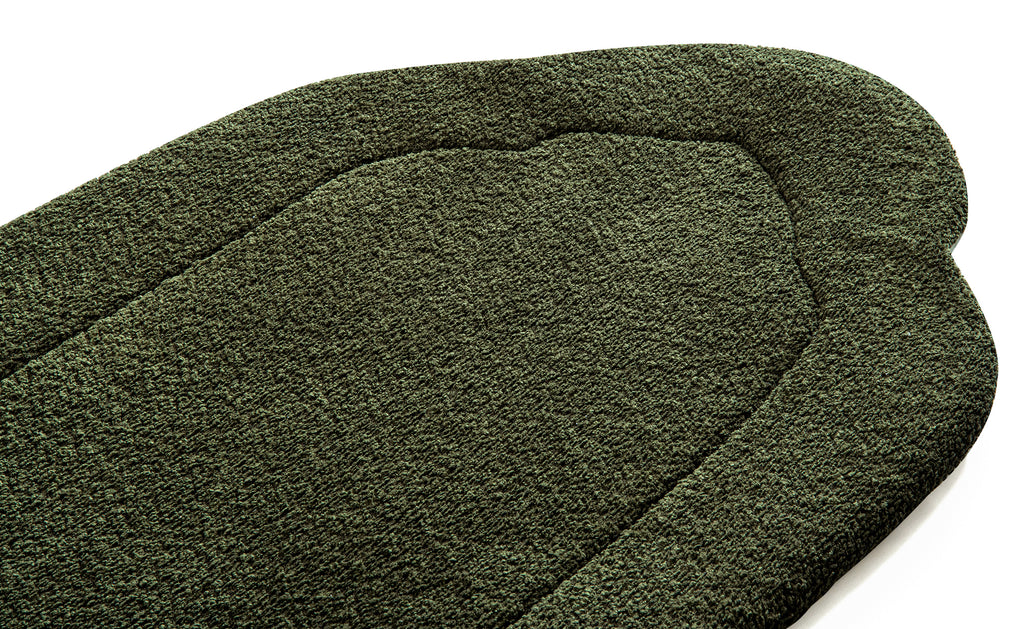 Deep Olive Arched Plain Prayer Mat | Urban Rugs KSA
