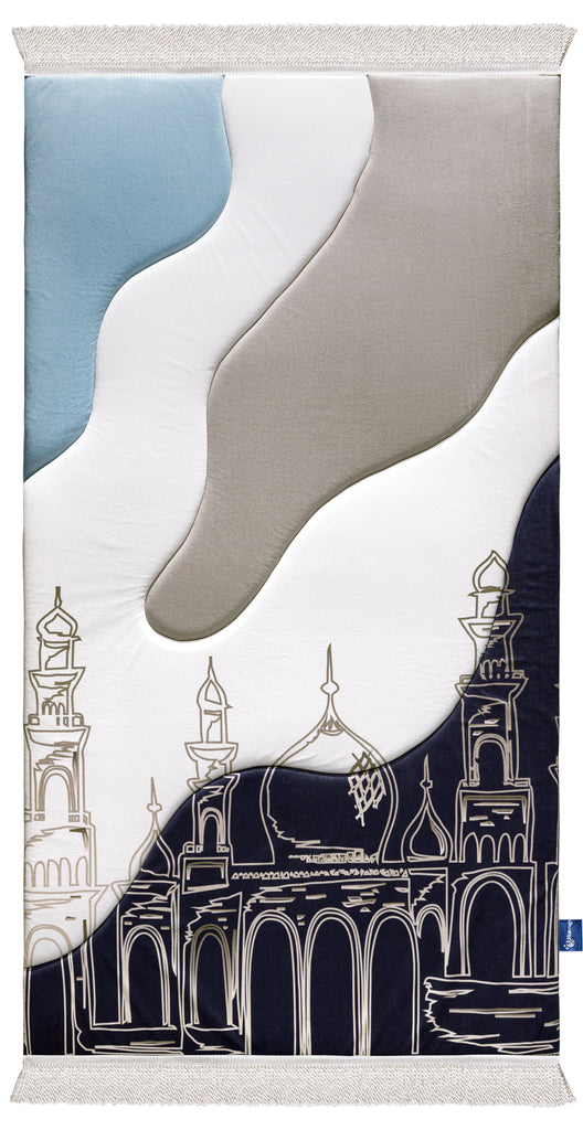 Taupe Mosque Premium Prayer Mat | Urban Rugs KSA

