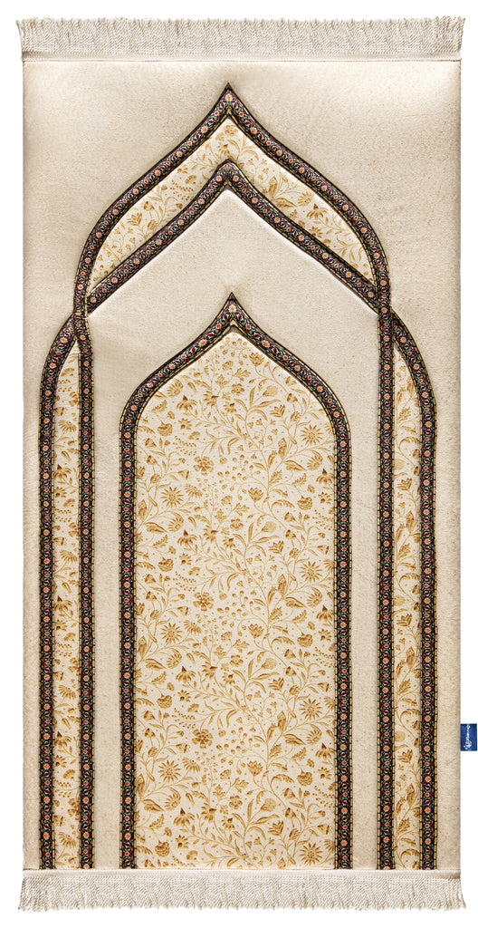 Golden Blossom Premium Prayer Mat | Urban Rugs KSA