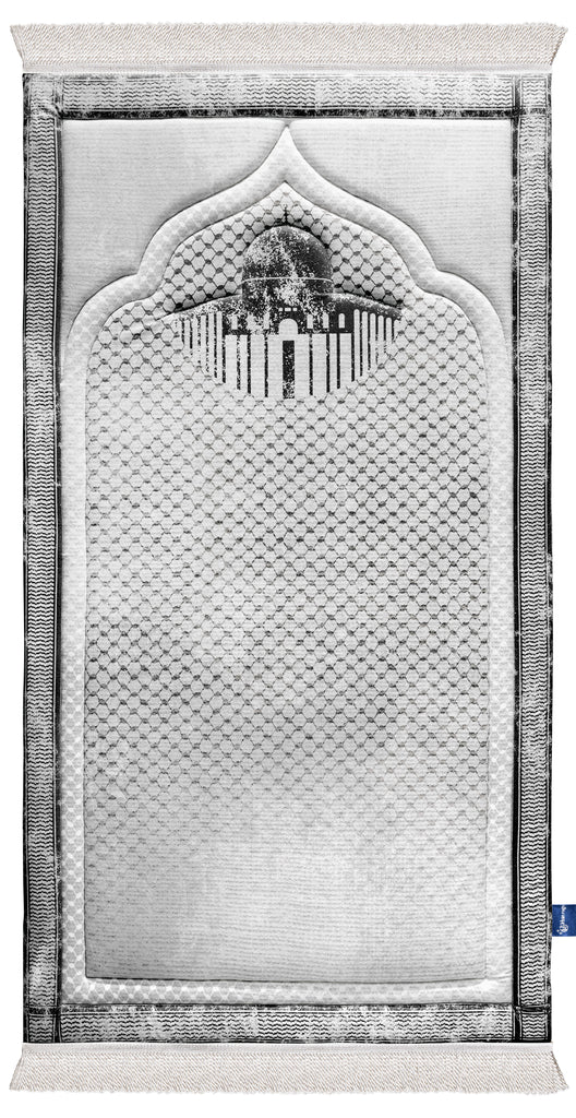 Black Palestinian Kufiyyeh Soft islamic rug | Urban Rugs KSA