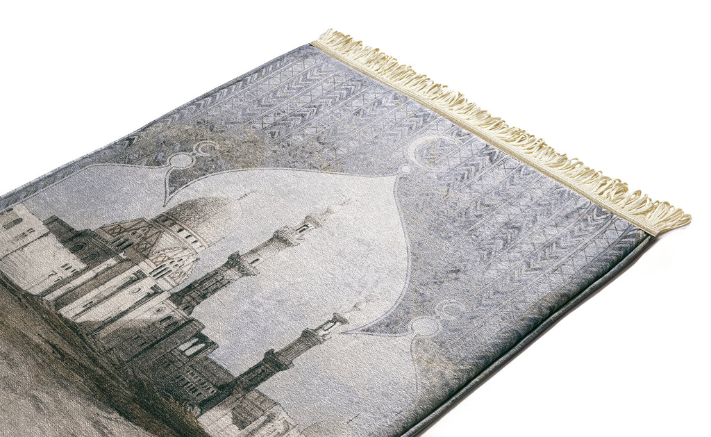 Oriental grey Masjid thick Prayer musallah | Urban Rugs KSA