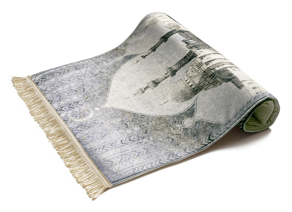 Oriental grey Masjid thick Prayer musallah | Urban Rugs KSA